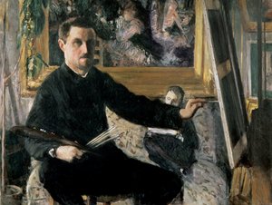 Selbstporträt mit Staffelei, ca. 1879