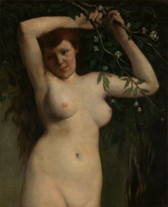 Akt mit blühendem Zweig, 1863