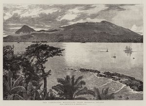 Die Kamerun-Berge von der Insel Mondole