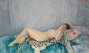 Akt auf Leopardenfell, Le Cannet, 1926
