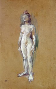 Stehende nackte Frau von vorne