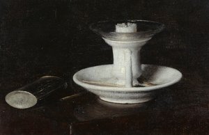 Weißer Kerzenhalter, 1870
