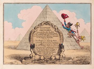 Ägyptische Skizzen, veröffentlicht 1799 (handkolorierte Gravur)