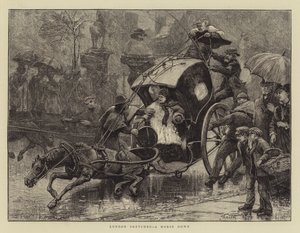 Londoner Skizzen, ein Pferd stürzt