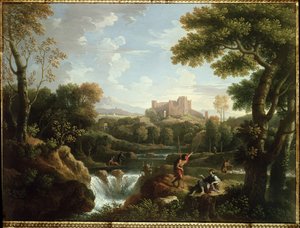 Arkadische Landschaft mit Hirten