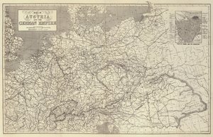 Karte von Österreich und dem Deutschen Reich