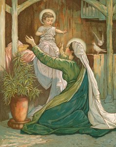 Maria spielt mit Jesus