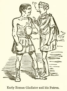 Früher römischer Gladiator und sein Patron