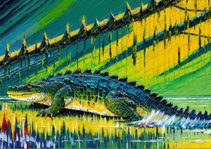 Tiere Krokodil