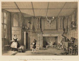 Kamin im Torhaus, Kenilworth, Warwickshire