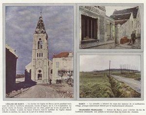 Die Kirche von Barcy, Barcy, französische Schützengräben