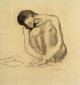 Hockender weiblicher Akt