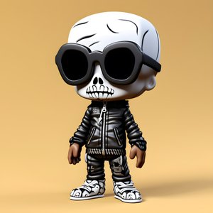Chibi winziges Skelett
