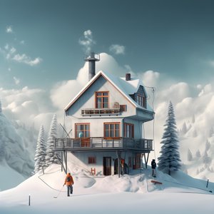 Ein Haus mit einer Skimütze 2