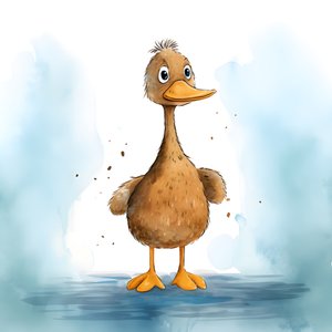 Ente auf dem Feld