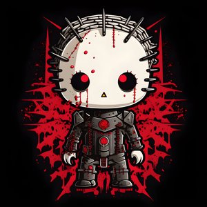 Hello Kitty als Pinhead Shirt Design