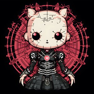Hello Kitty als Pinhead Shirt Design