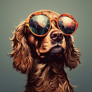 Hund, Cartoon, Sonnenbrille