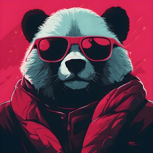 Panda mit Brille 3
