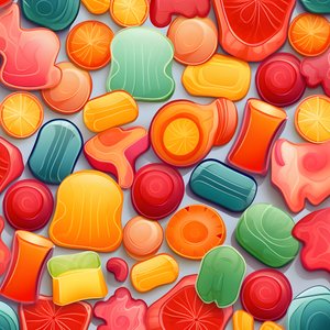 Muster von Geleebonbons 3