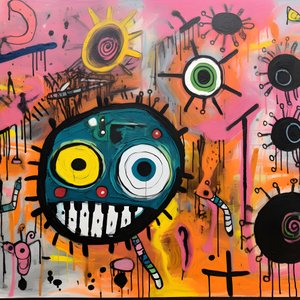Ein lärmendes Acrylgemälde 1