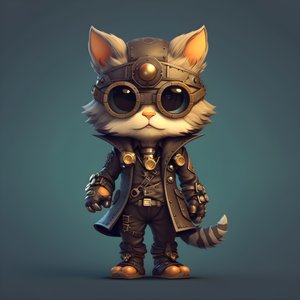 anthropomorphe niedliche Katze