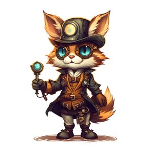 anthropomorphe niedliche Katze