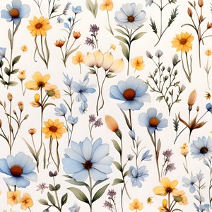 Aquarell Boho Blumenwiesen 2