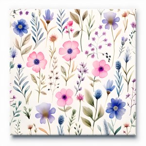 Aquarell Boho Blumenwiesen 3