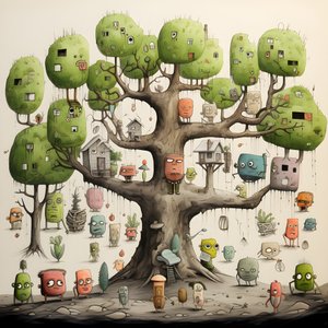 Kinderillustration Bäume 4