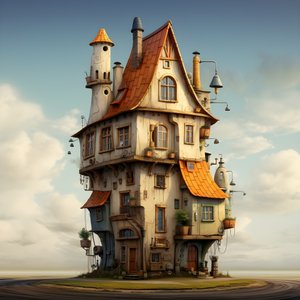 ein großes und ein kleines Haus