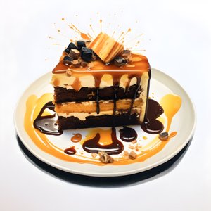 Schokolade Karamell Rhabarber Kuchen
