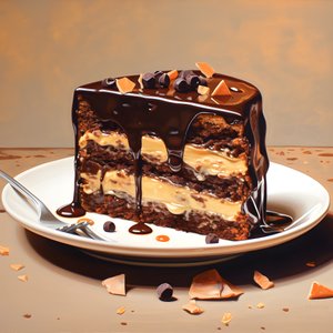 Schokolade Karamell Rhabarber Kuchen