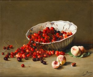 Eine Schale Kirschen, um 1900