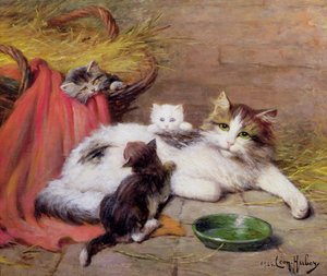 Katze mit Kätzchen, 1924
