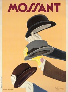 Werbeplakat für Mossant-Hüte, 1938