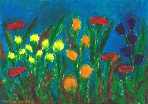 Blumenwiese im Sommer