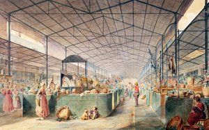 Innenansicht von Les Halles, 1835