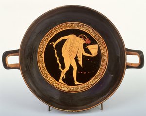 Attische rotfigurige Kylix, 500-480 v. Chr. (Keramik)
