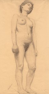 Stehender weiblicher Akt, wahrscheinlich 1878-79