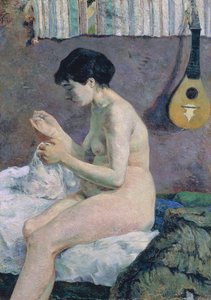 Studie eines Aktes, Suzanne beim Nähen