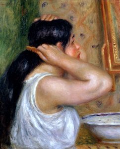 Mädchen kämmt ihr Haar, 1907-8