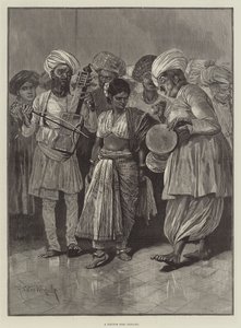 Ein Nautch-Mädchen tanzt