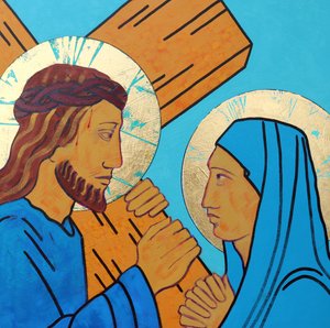 Jesus trifft seine Mutter