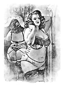 Model mit schönen Kurven