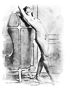 Posende Frau