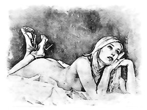 Träumende Frau