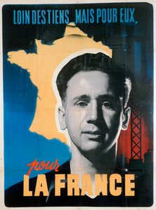Französisches Freiwilligenarbeitsplakat, ca. 1942-1944