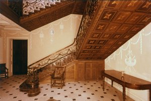 Die Treppe, Claydon House, Buckinghamshire, Mitte des 18. Jahrhunderts
