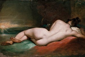 Nackte Frau liegend